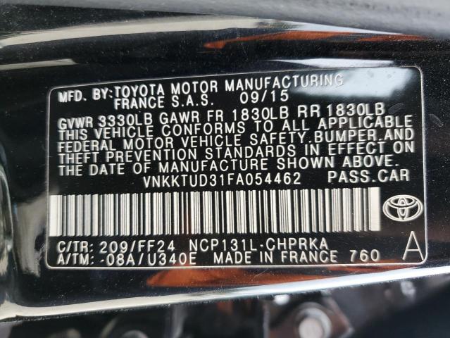 VNKKTUD31FA054462 Toyota Yaris