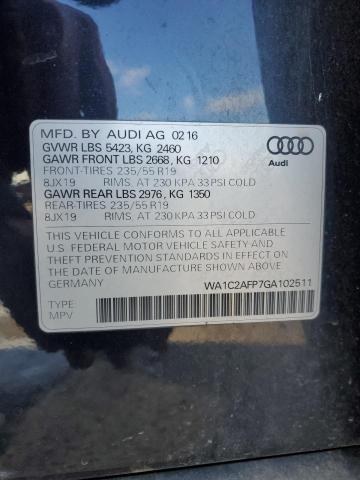 WA1C2AFP7GA102511 Audi Q5 PREMIUM