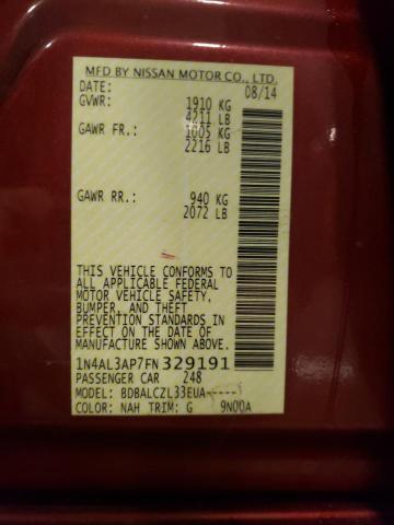 1N4AL3AP7FN329191 Nissan ALTIMA 2.5