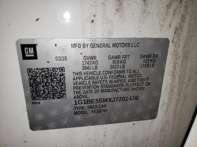 1G1BE5SMXJ7201476 Chevrolet le2 -di: direct injection, vvt: variable valve timing, gen, alum