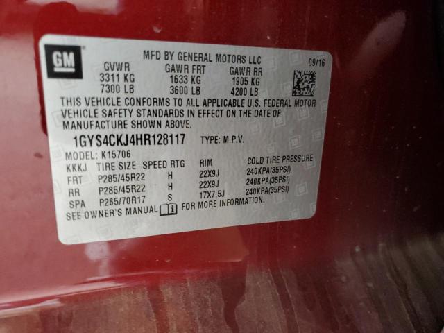 1GYS4CKJ4HR128117 Cadillac ESCALADE P