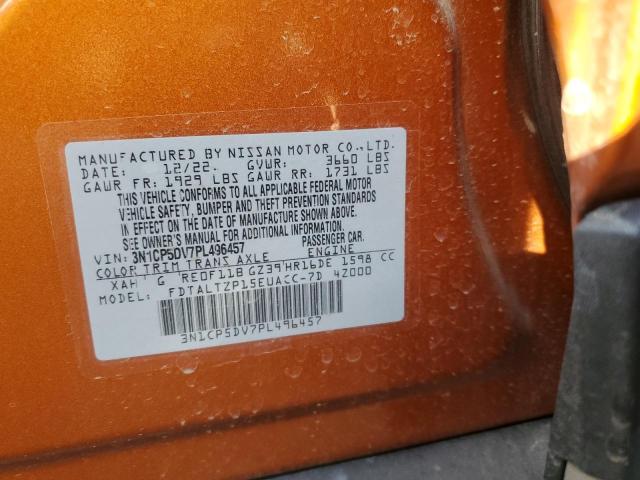 3N1CP5DV7PL496457 Nissan Kicks