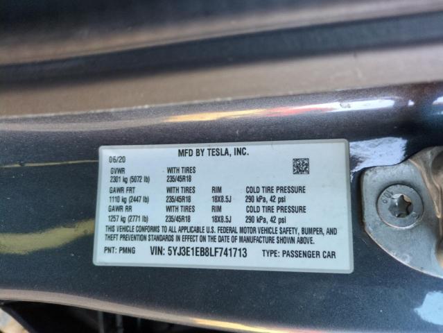 5YJ3E1EB8LF741713 Tesla MODEL 3