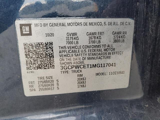 3GCPWCET1MG117041 Chevrolet Silverado