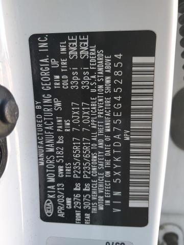 5XYKTDA75EG452854 KIA gasoline 3.3 v6 gdi lambda ii
