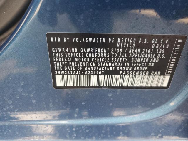 3VW2B7AJ3HM234707 Volkswagen 1.4 tsi