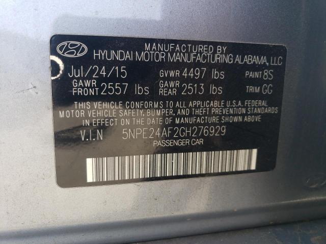 5NPE24AF2GH276929 Hyundai dohc gdi theta-ii