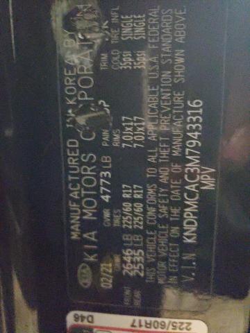 KNDPMCAC3M7943316 KIA gdi theta-ii