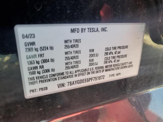 7SAYGDEE6PF751872 Tesla 2023
