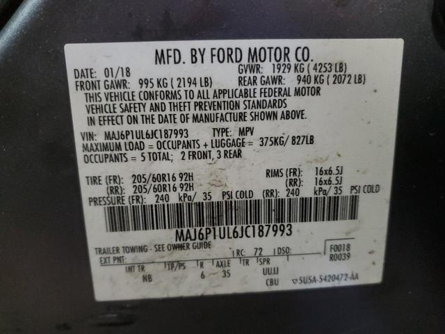 MAJ6P1UL6JC187993 Ford ECOSPORT S