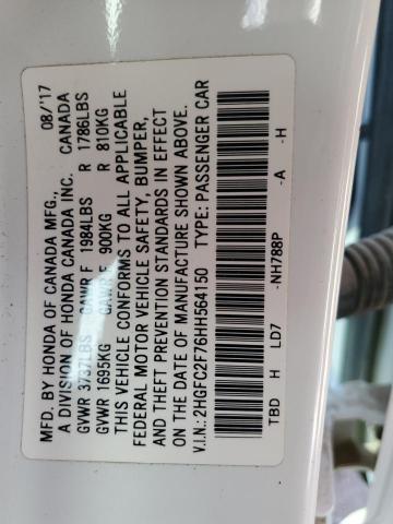 2HGFC2F76HH564150 Honda k20c2