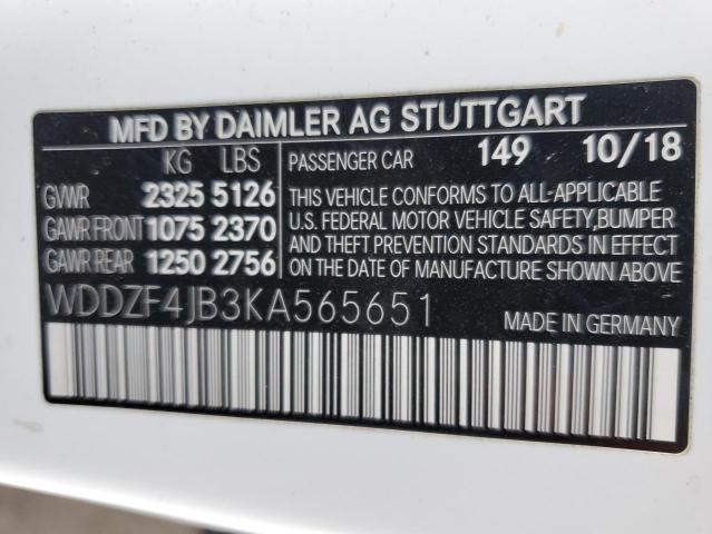 WDDZF4JB3KA565651 Mercedes-Benz m274