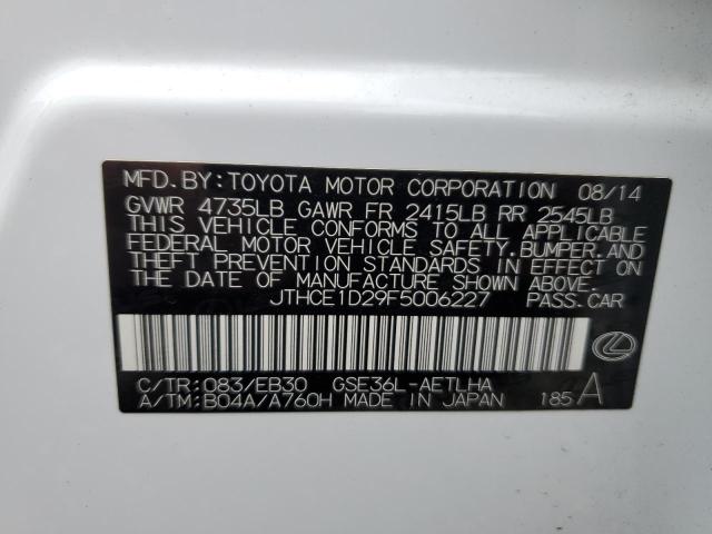 JTHCE1D29F5006227 Lexus IS 350