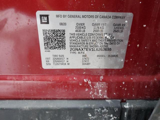 2GNAXTEV1L6263655 Chevrolet EQUINOX LT