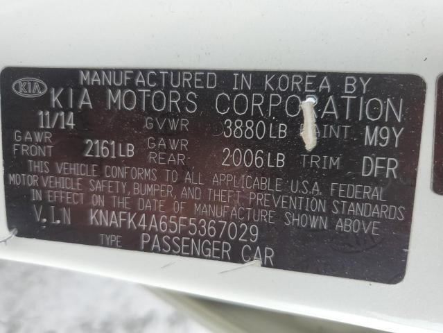 KNAFK4A65F5367029 KIA dohc mpi nu
