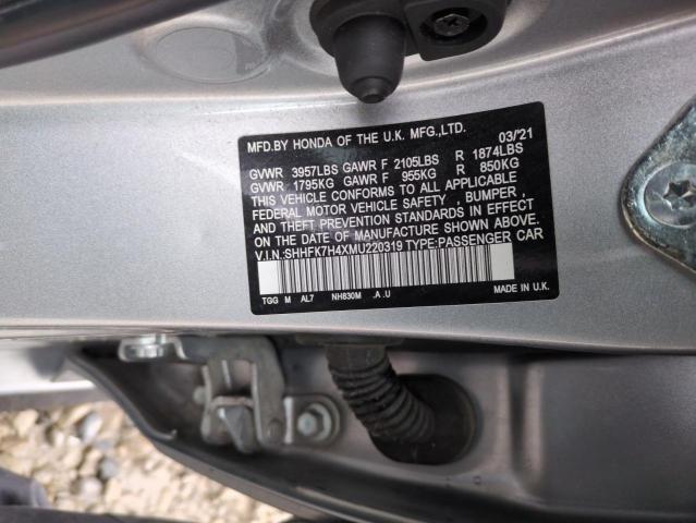 SHHFK7H4XMU220319 Honda CIVIC SPOR