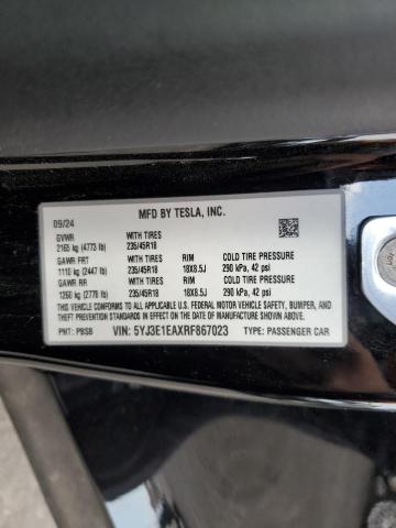 5YJ3E1EAXRF867023 Tesla MODEL 3