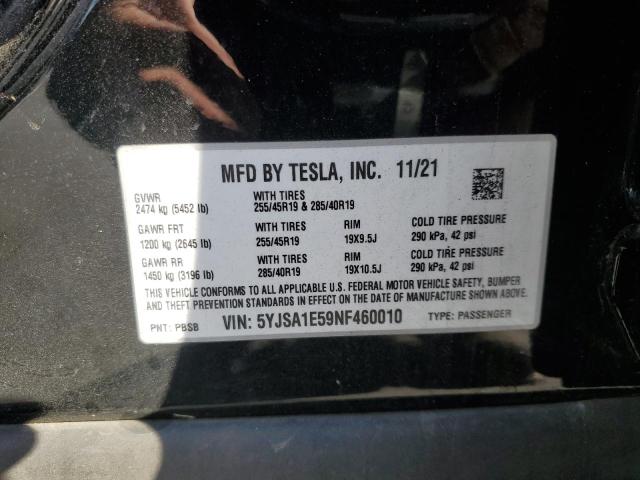 5YJSA1E59NF460010 Tesla MODEL S