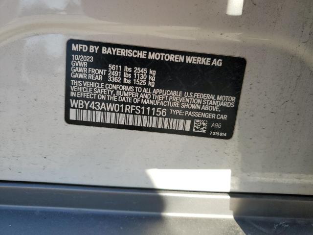 WBY43AW01RFS11156 BMW I4 Edrive