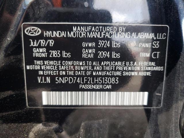 5NPD74LF2LH513083 Hyundai ELANTRA SE