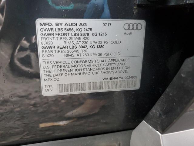 WA1BNAFY4J2024962 Audi Q5 PREMIUM