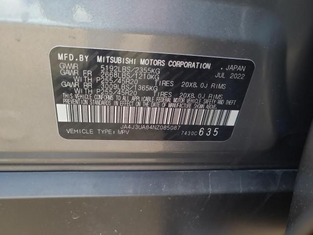 JA4J3UA84NZ085087 Mitsubishi Outlander