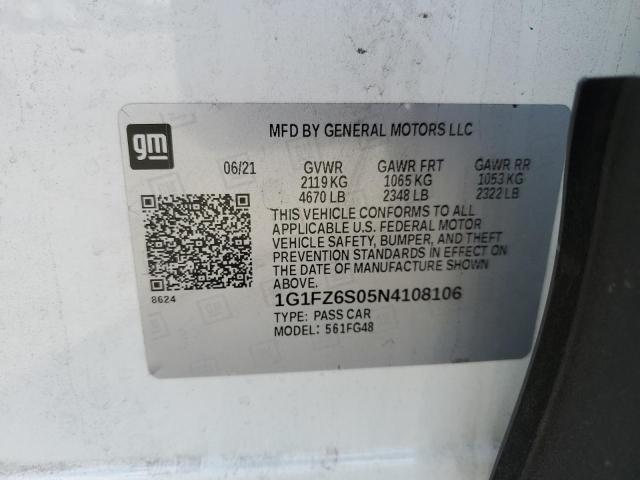 1G1FZ6S05N4108106 Chevrolet 2022