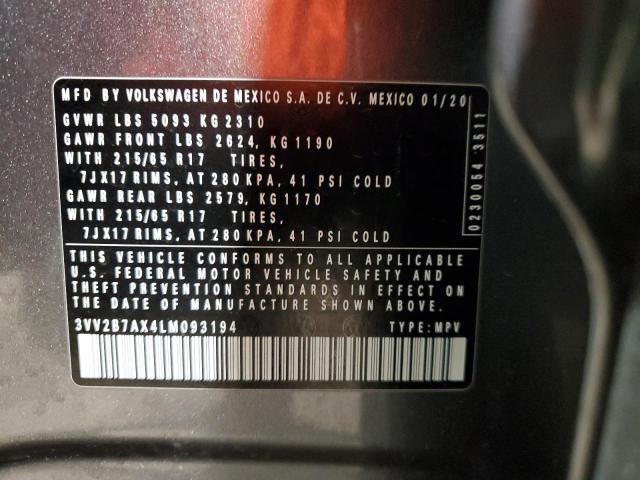 3VV2B7AX4LM093194 Volkswagen TIGUAN SE
