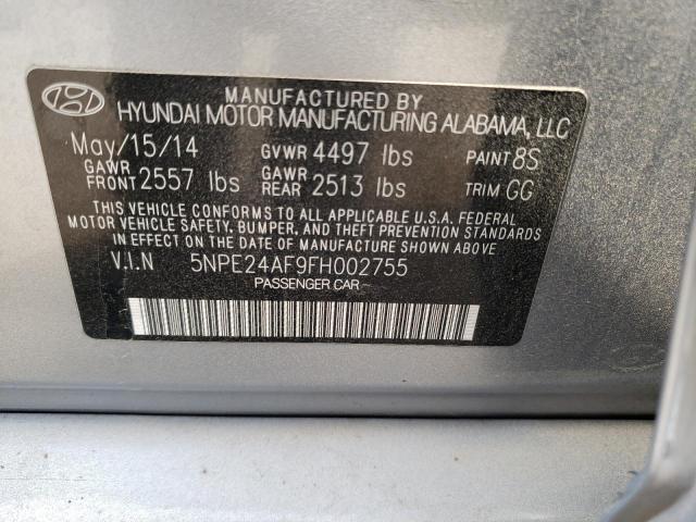 5NPE24AF9FH002755 Hyundai SONATA SE