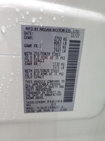 5N1DL1FR8PC356284 Infiniti QX60 LUXE