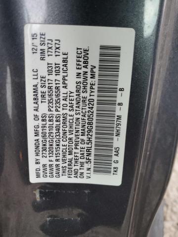5FNRL5H29GB052420 Honda ODYSSEY LX