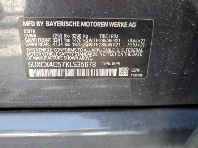 5UXCX4C57KLS35678 BMW X7 Xdrive50i