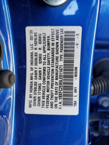 Honda Civic Sport 2020 19XFC2E85LE011471 Image 13