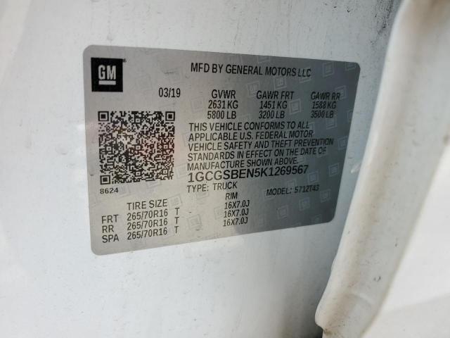 1GCGSBEN5K1269567 Chevrolet Colorado
