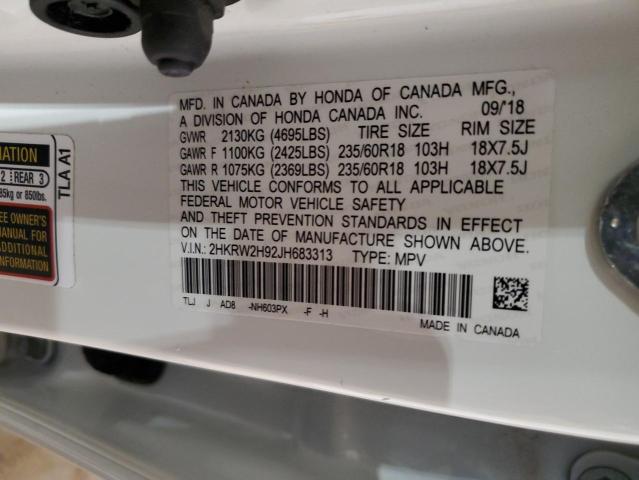 2HKRW2H92JH683313 Honda Cr-v Touring