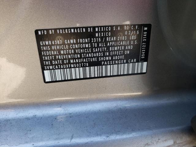 3VWCA7AUXFM502778 Volkswagen Golf Sportwagen Tdi S