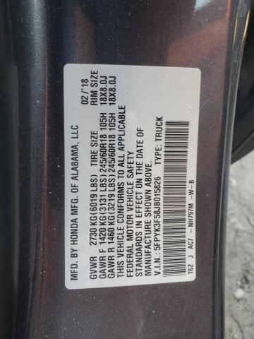 5FPYK3F58JB015826 Honda Ridgeline Rtl