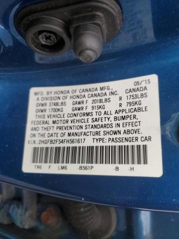 2HGFB2F54FH561617 Honda Civic Lx