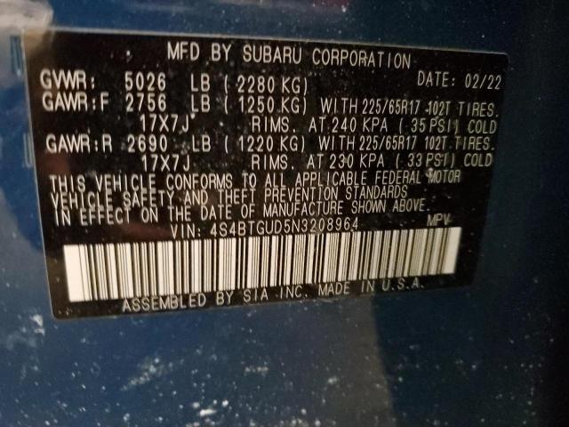 4S4BTGUD5N3208964 Subaru Outback Wilderness