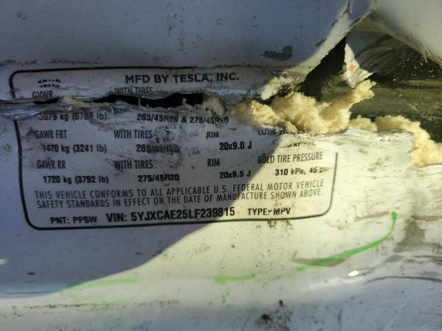 5YJXCAE25LF239815 Tesla MODEL X