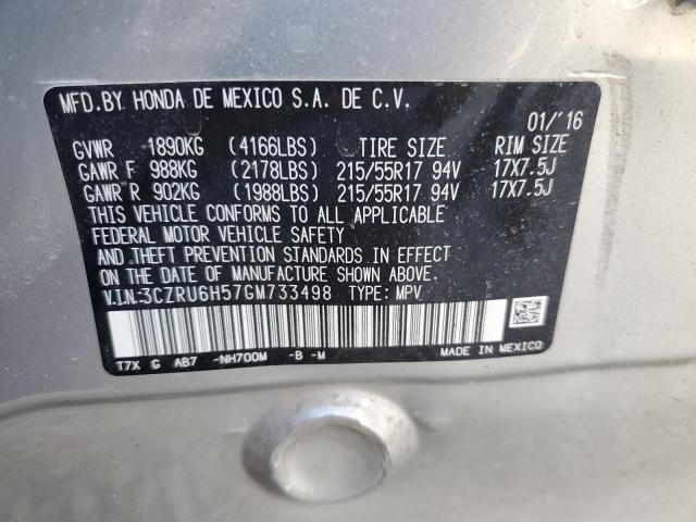 3CZRU6H57GM733498 Honda HR-V EX