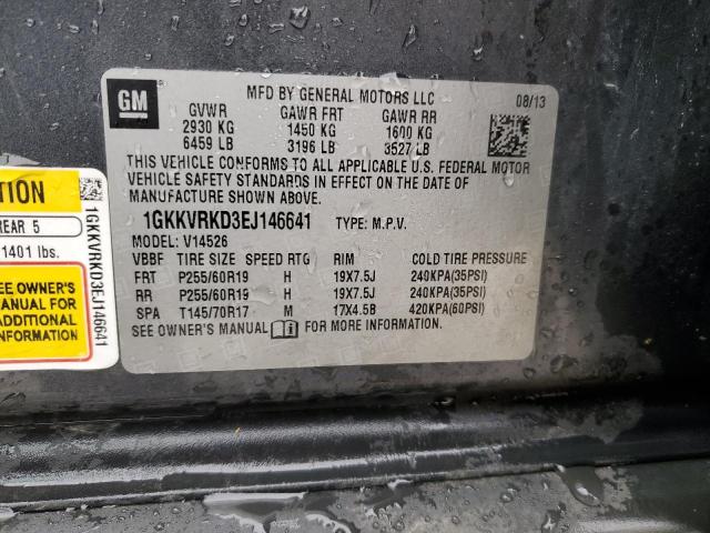 1GKKVRKD3EJ146641 GMC Acadia Slt-1