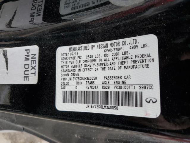 JN1EV7EK0LM340050 Infiniti Q60 PURE