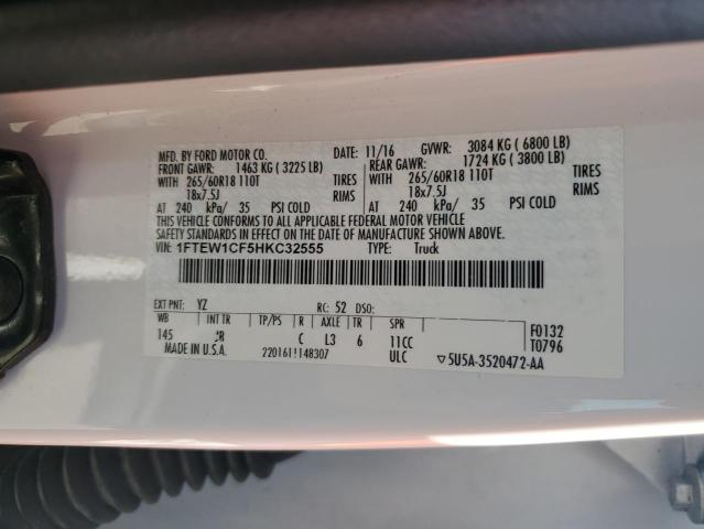 1FTEW1CF5HKC32555 Ford F150 Supercrew