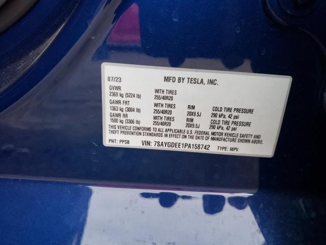 7SAYGDEE1PA158742 Tesla Model Y