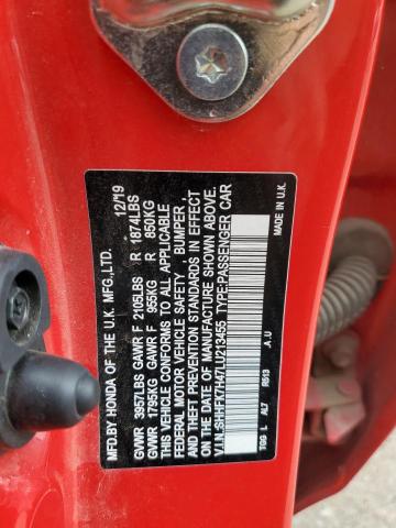 SHHFK7H47LU213455 Honda Civic Sport