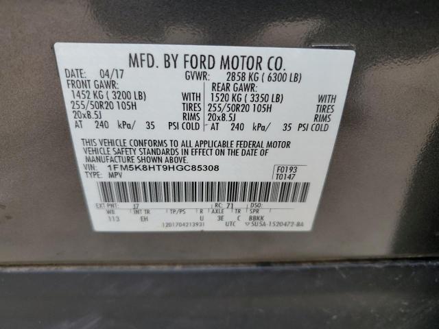 1FM5K8HT9HGC85308 Ford Explorer Platinum