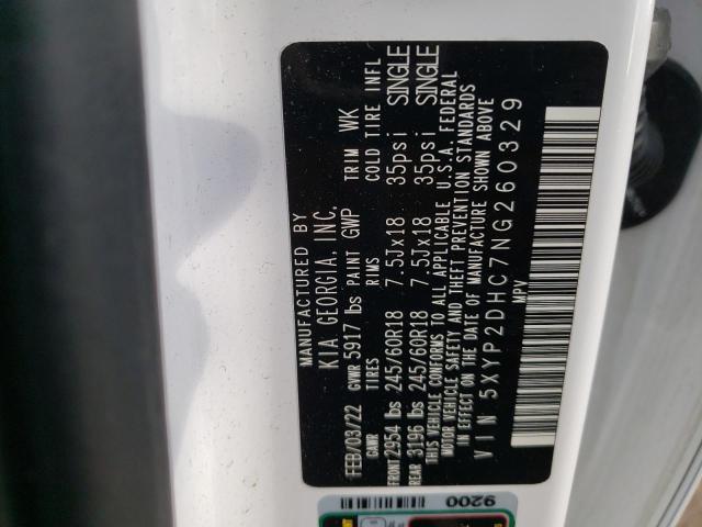 5XYP2DHC7NG260329 KIA Telluride Lx