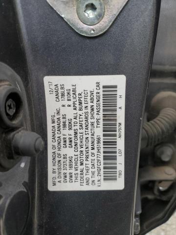 2HGFC2F77JH519661 Honda CIVIC EX