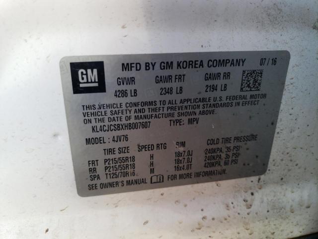 KL4CJCSBXHB007607 Buick Encore Essence